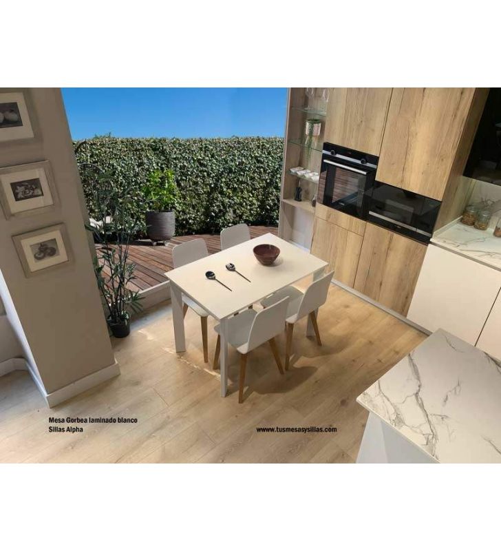 Table extensible Gorbea 120 cm de long avec plateau Dekton.  - 10