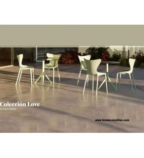 Silla Love para terraza e interior apilable y de diseño  - 5