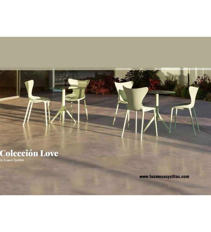 Silla Love para terraza e interior apilable y de diseño  - 5 Silla Love para terraza e interior apilable y de diseño  - 5