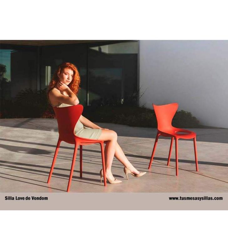 Silla Love para terraza e interior apilable y de diseño  - 4 Silla Love para terraza e interior apilable y de diseño  - 4