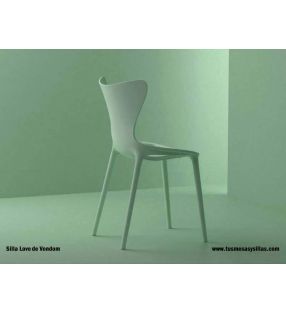 Silla Love para terraza e interior apilable y de diseño  - 7