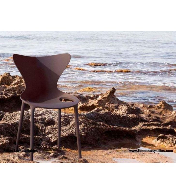 Silla Love para terraza e interior apilable y de diseño  - 6 Silla Love para terraza e interior apilable y de diseño  - 6