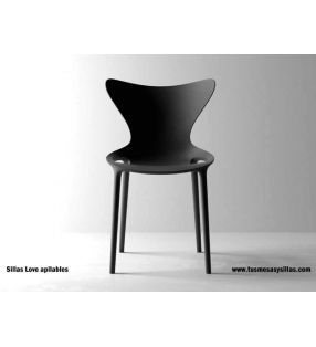 Silla Love para terraza e interior apilable y de diseño  - 2