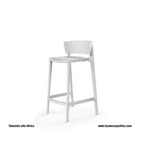 Taburete alto con respaldo para terraza o barra ligeros, Africa de Vondom - 4