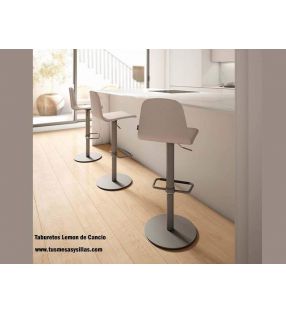 Chaise de bar Lemon, tabouret réglable pour comptoir ou table haute  - 2