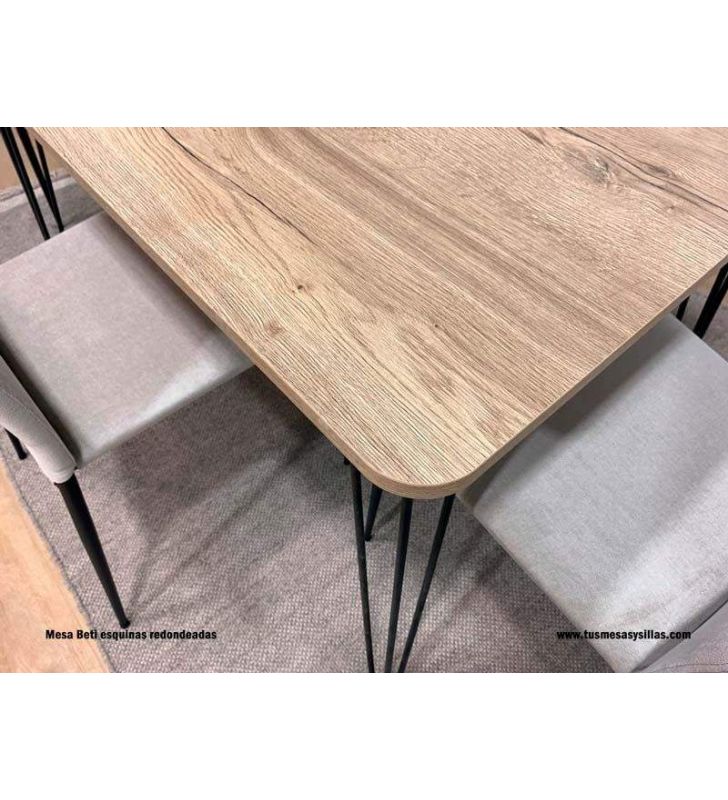 Mesa fija de estilo vintage industrial Betty en multiples medidas  - 6