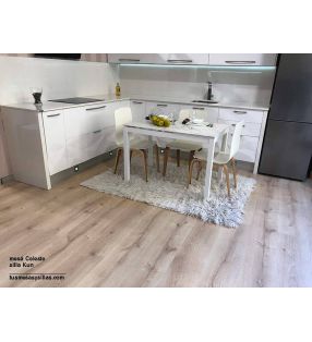 Mesa cocina extensible Celeste, extensible igual