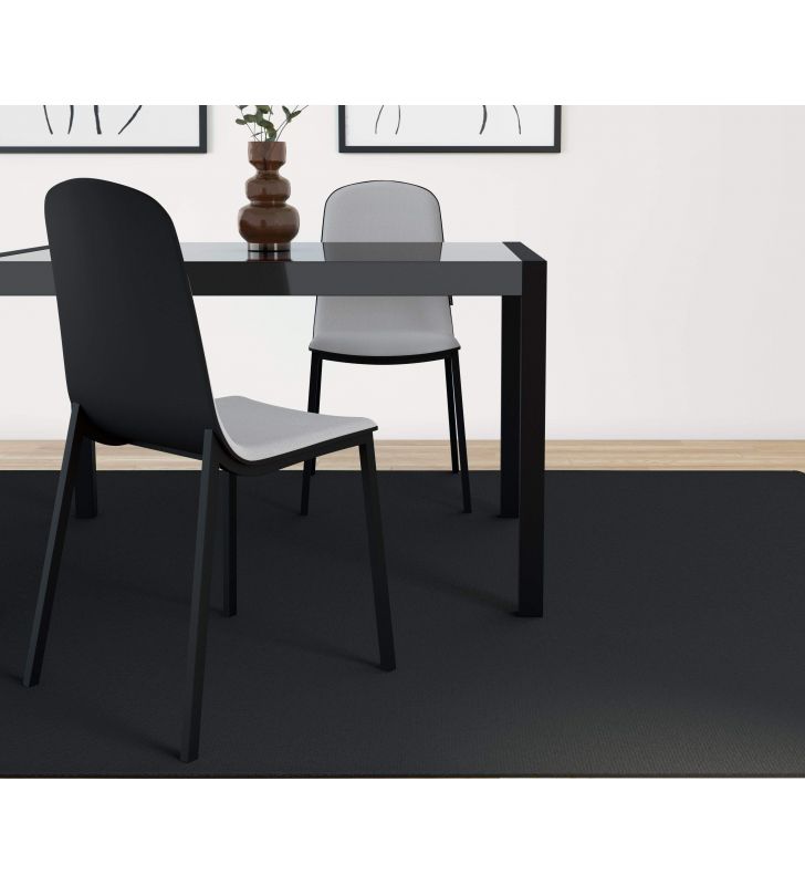 Chaise Moly avec assise en 2 couleurs et pieds en métal au design moderne  - 4