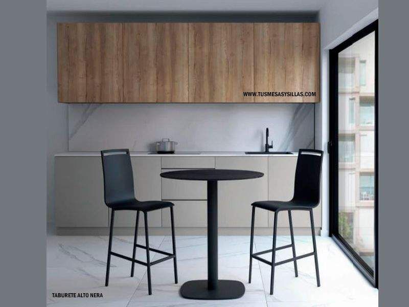Mesa alta barra de cocina a pared Sarco para taburetes altos