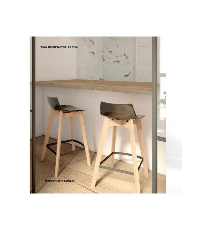 Tabouret haut Fantasy de Cancio en bois de cuisine, style nordique  - 2