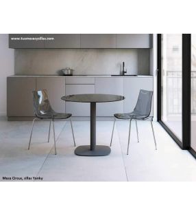 Plateau-rond-verre-noir