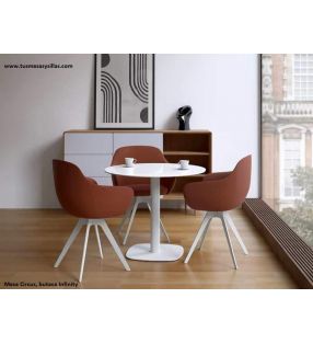 Tables rondes-blanc-verre-comptoir