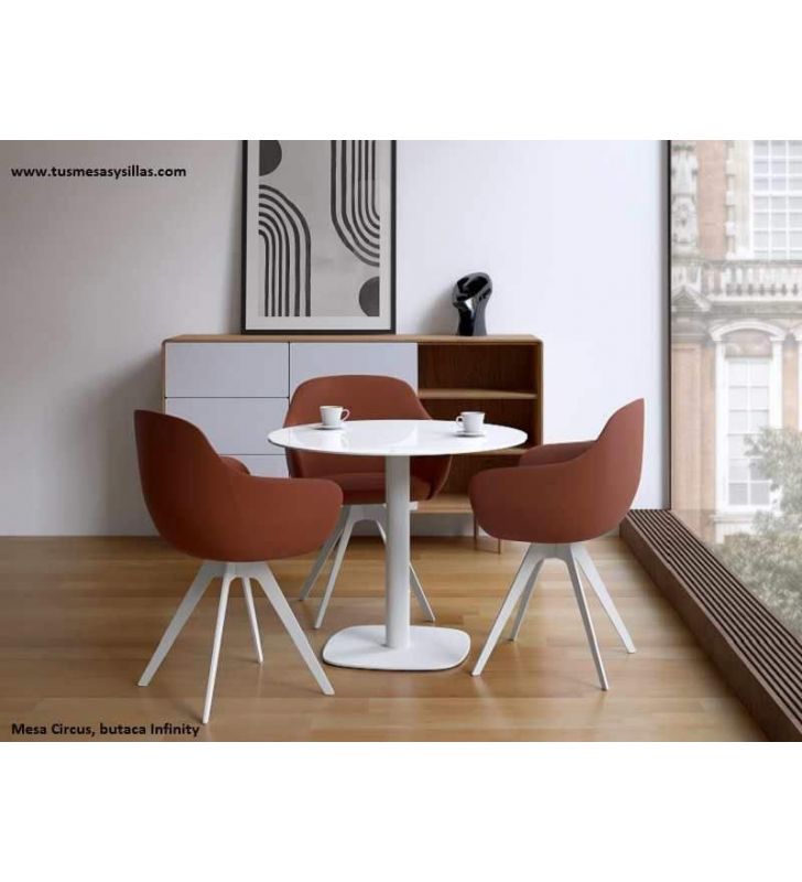 Tables rondes-blanc-verre-comptoir