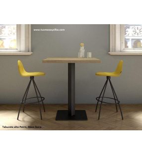 Tabouret-haut-couleur moutarde