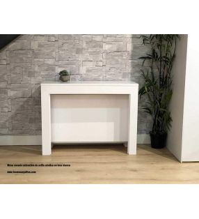 mesa-consola-blanca-salón