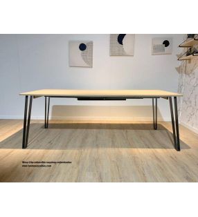 Table Libe au design moderne et aux coins arrondis extensible jusqu'à 3 mètres  - 5