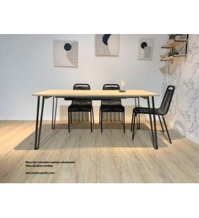 Table Libe au design moderne et aux coins arrondis extensible jusqu'à 3 mètres  - 7