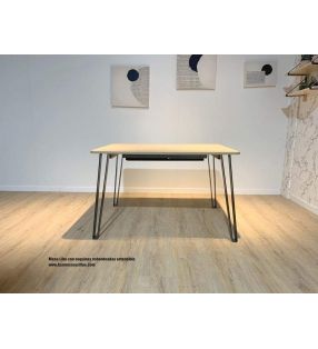 Mesa extensible Libe de diseño moderno y esquinas redondeadas - 3