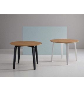 Mesa redonda barata de estilo nordico Nora en 100 de diametro  - 4