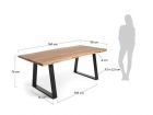 Table Alaia en bois massif et pieds en métal de style vintage  - 12