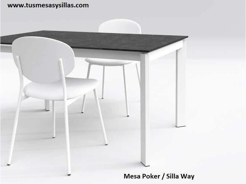 Mesa cocina Poker cancio extensible y estrecha 100x50 y 120x50