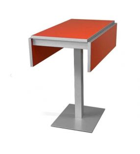 Mesa Mare, estrecha y con 2 alas abatibles para cocinas pequeñas y pie central.  - 2