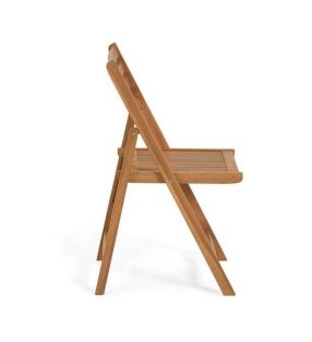Silla plegable en madera de Acacia para interior o terraza exterior  - 2
