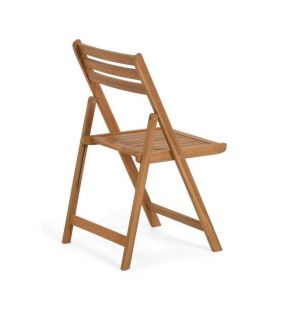 Silla plegable en madera de Acacia para interior o terraza exterior  - 3