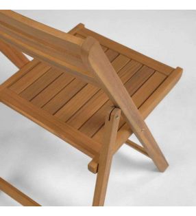 Silla plegable en madera de Acacia para interior o terraza exterior  - 4