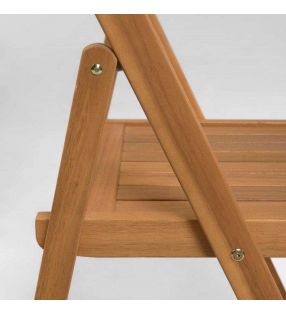 Silla plegable en madera de Acacia para interior o terraza exterior  - 5