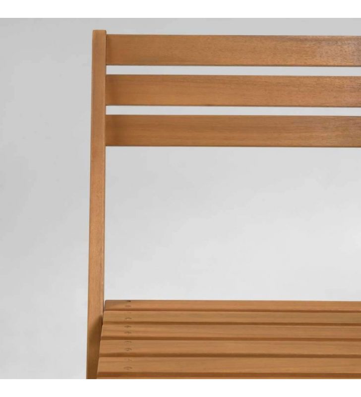 Chaise pliante en bois d'acacia pour terrasse intérieure ou extérieure  - 6