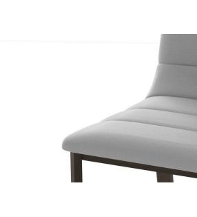 Taburete alto elegante Pulsar tapizado con patas metalicas  - 3