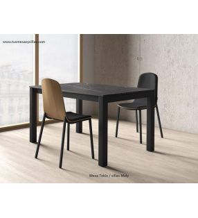 Mesa Tokio Cancio Fija de diseño moderno y patas metálicas  - 10