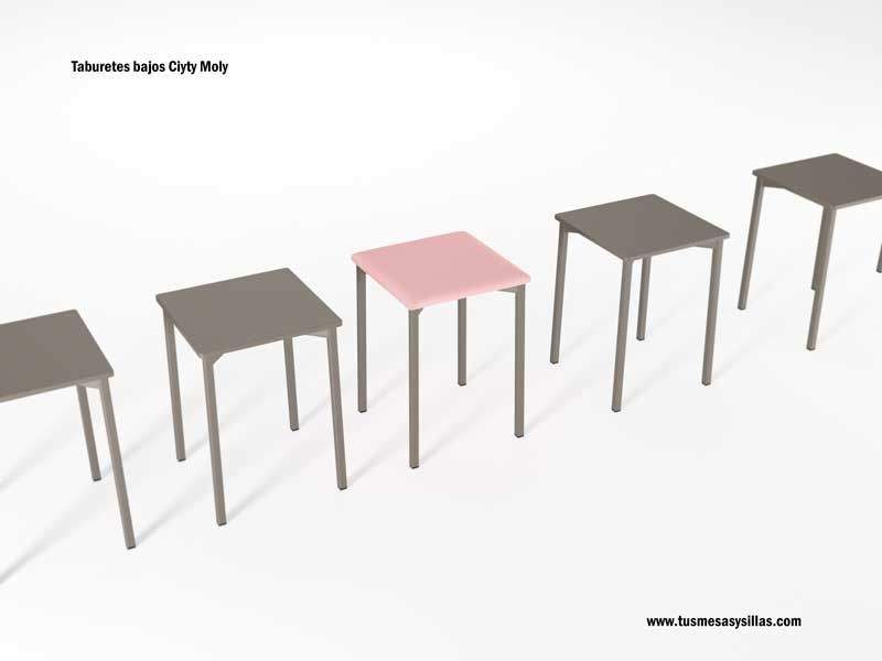 Taburete bajo y estrecho de cocina City-Moly de Cancio sin respaldo  - 2