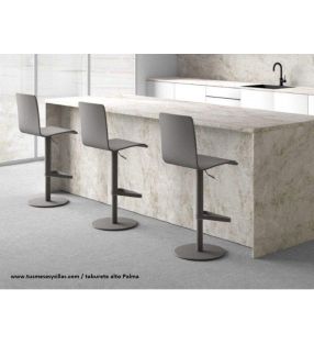 Taburete alto Palma con respaldo y asiento elevable para mostrador  - 1