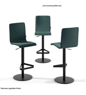 Taburete alto Palma con respaldo y asiento elevable para mostrador  - 6