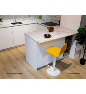 Chaise de bar Lemon, tabouret réglable pour comptoir ou table haute  - 1
