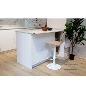 Chaise de bar Lemon, tabouret réglable pour comptoir ou table haute - 3