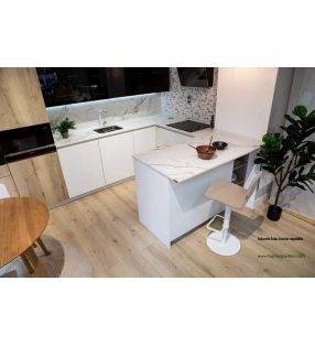 Chaise de bar Lemon, tabouret réglable pour comptoir ou table haute - 12