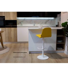 Chaise de bar Lemon, tabouret réglable pour comptoir ou table haute - 5