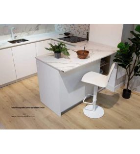 Chaise de bar Lemon, tabouret réglable pour comptoir ou table haute - 9