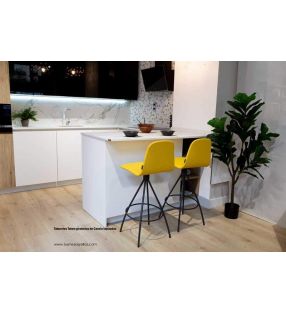 Taburetes-altos-amarillos-giratorios