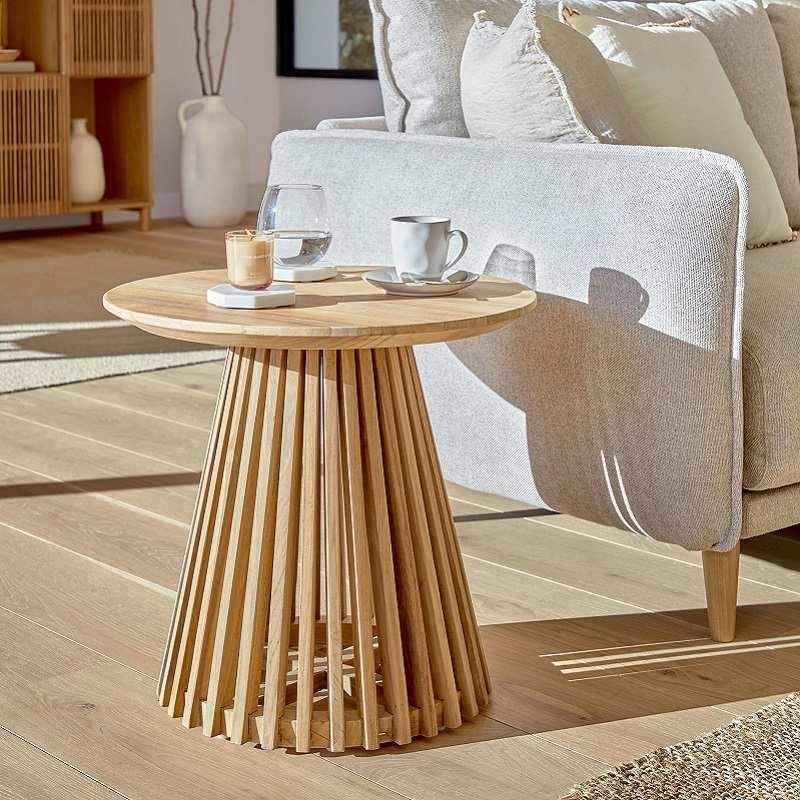 Mesa redonda auxiliar Jeanette de comedor de 50 cm de diametro - 1