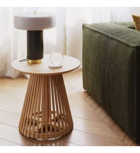 Mesa redonda auxiliar Jeanette de comedor de 50 cm de diametro - 2