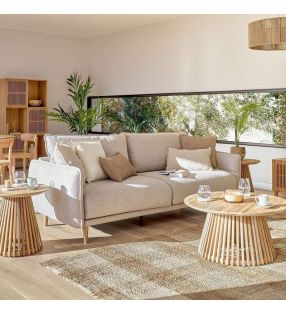 Mesa auxiliar redonda Irune para interior y exterior.  - 6