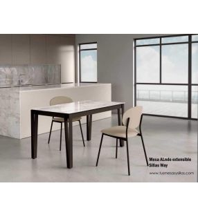 Mesa Lando extensible de Cancio en porcelánico para cocina  - 2