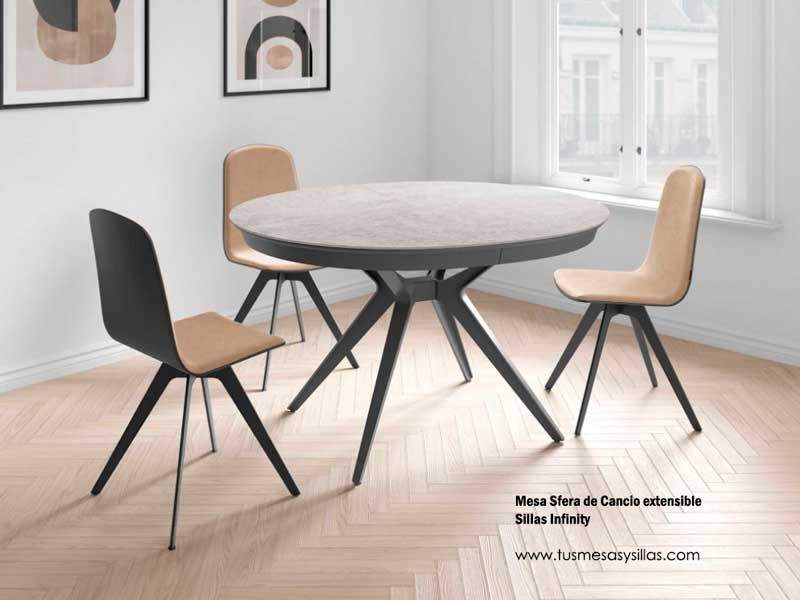 Mesa Sfera redonda extensible de Dekton para comedor de Cancio - 2