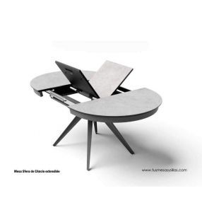 Mesa Sfera redonda extensible de Dekton para comedor de Cancio  - 1
