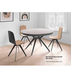Mesa Sfera redonda extensible de Dekton para comedor de Cancio  - 2