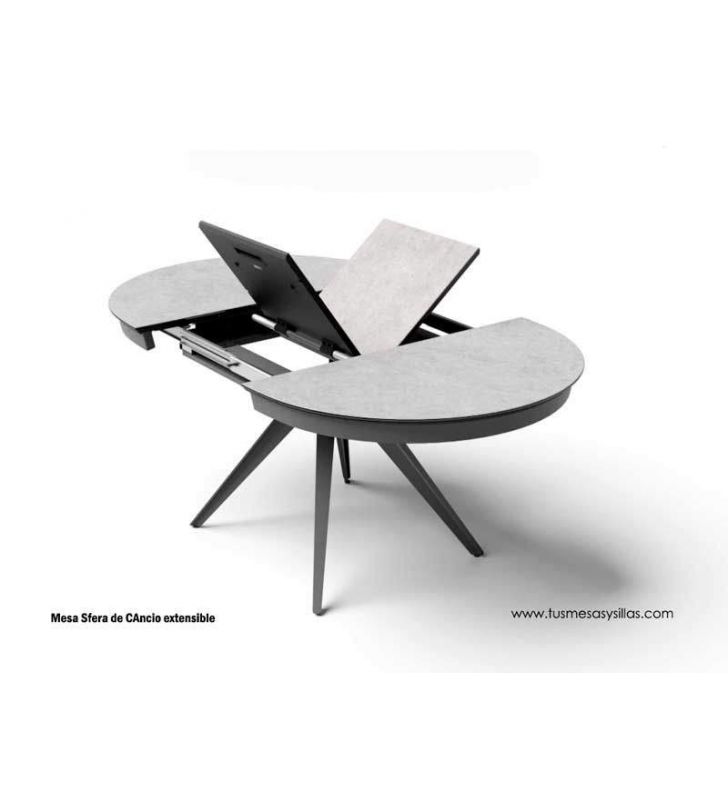 Mesa Sfera redonda extensible de Dekton para comedor de Cancio  - 1